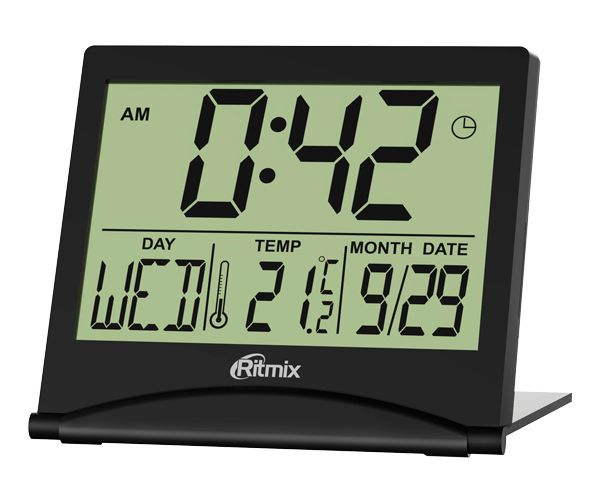 Настольные часы Ritmix CAT-042 (черный)