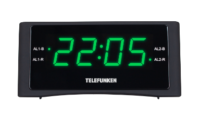 Настольные часы TELEFUNKEN TF-1712 (черный/зеленый)