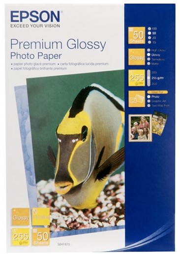 Фотобумага Epson Premium Glossy Photo Paper 13x18 255 г/кв.м. 50 листов (C13S041875)